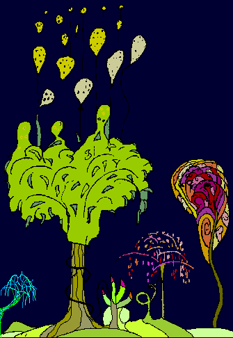 Schwebende Ballons verbreiten die Samen eines agressiven Saprophyten. Themensprung: Joseph Conrad ber den Dschungel (1896)